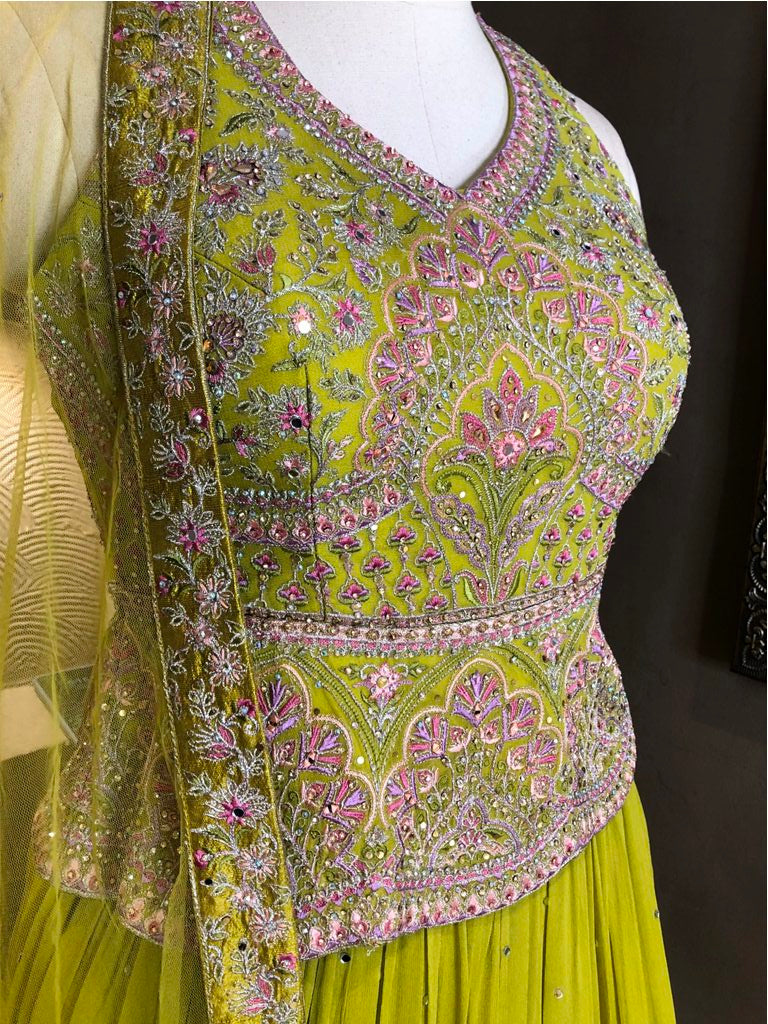 Crop Top With Lehenga