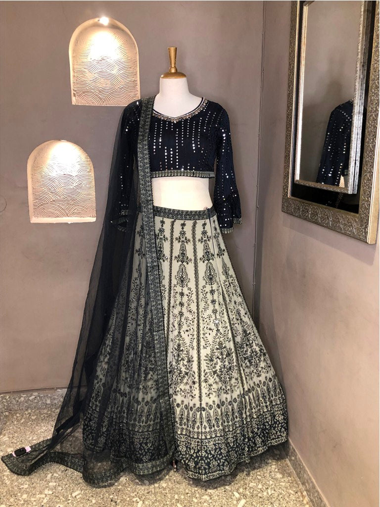 Crop Top With Lehenga