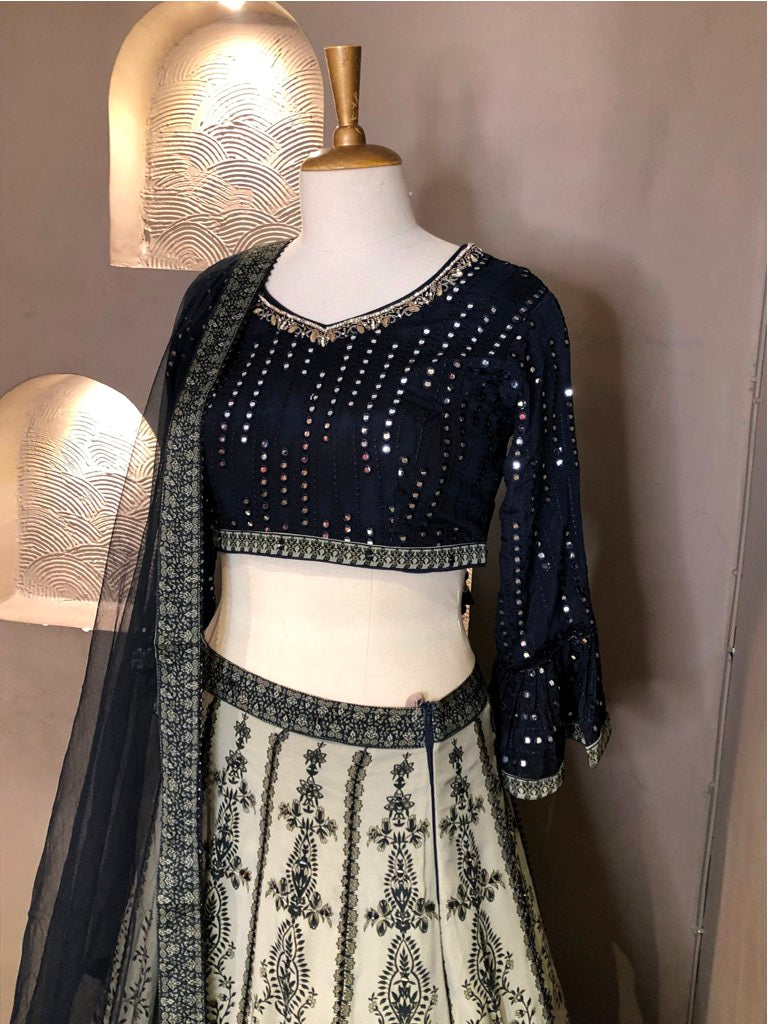 Crop Top With Lehenga