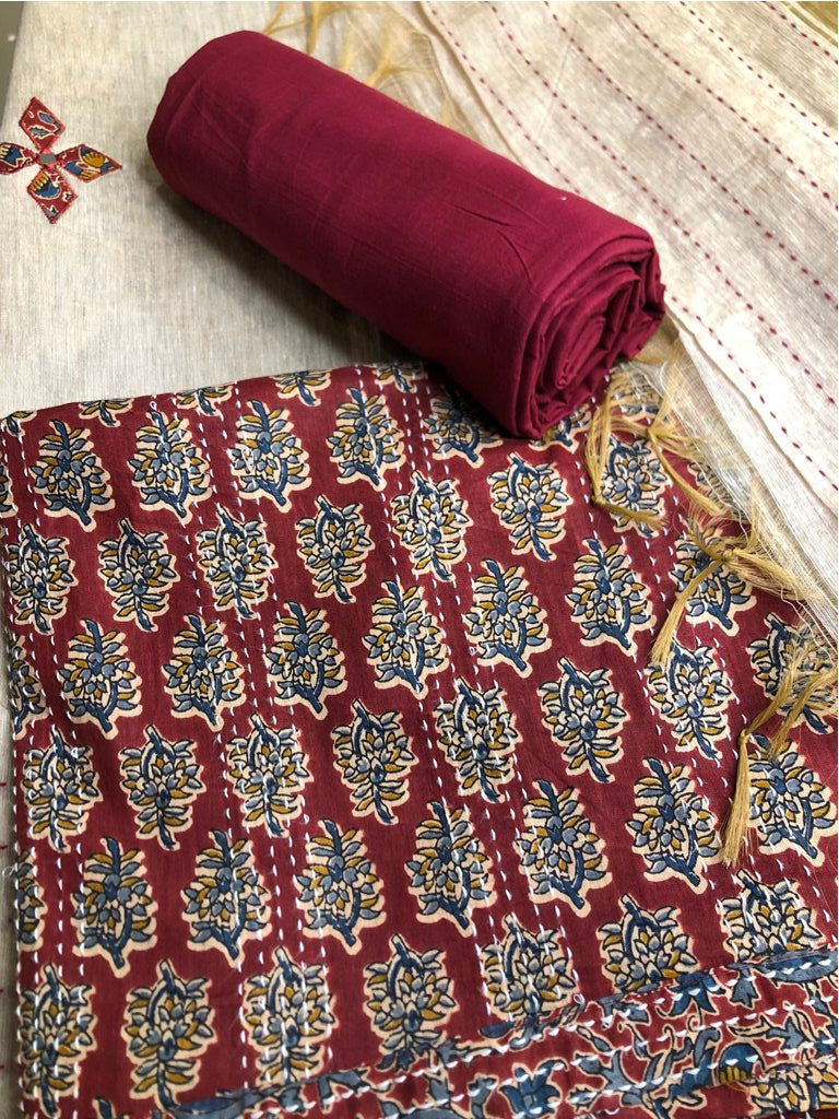 Printed Cotton Unstitched Suit