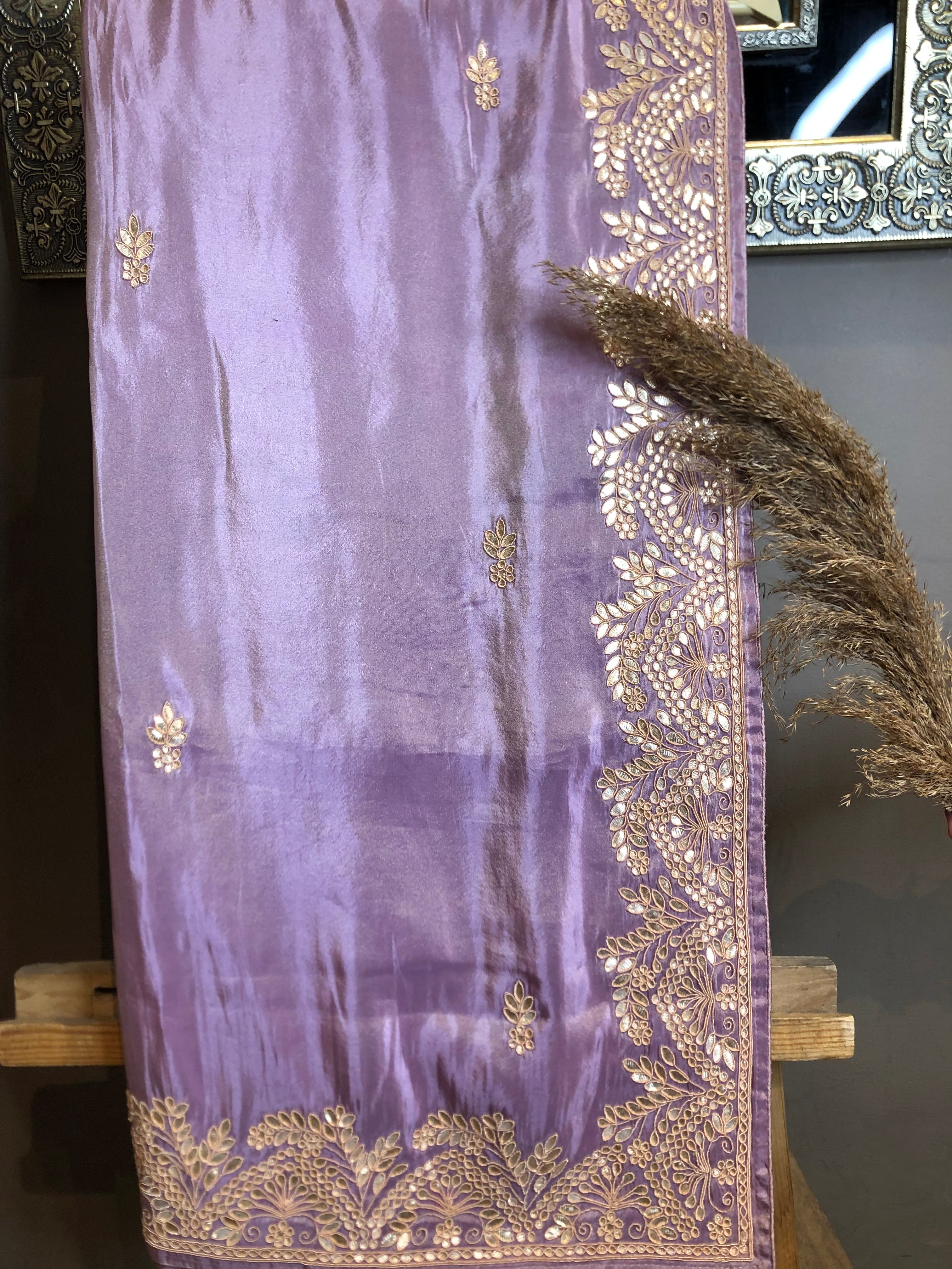 Tissue Crepe Saree