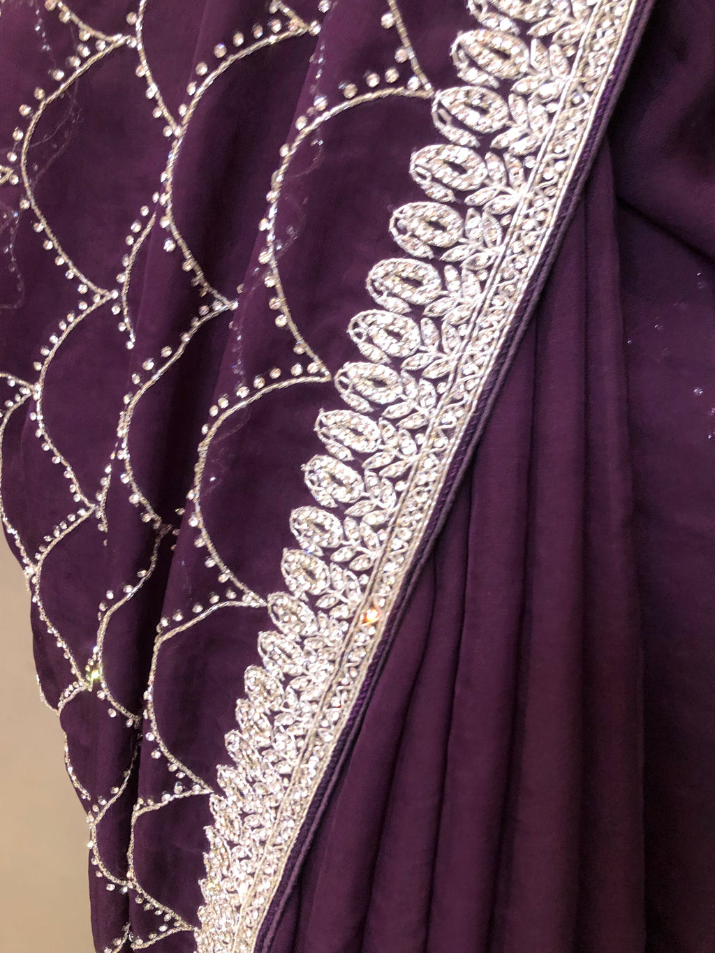 Organza Heavy Embroidered Saree