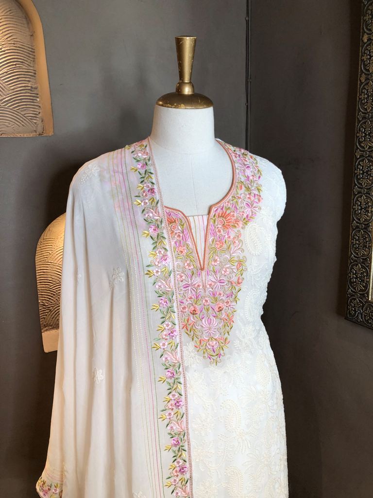 Multicolor Thread Work Suit