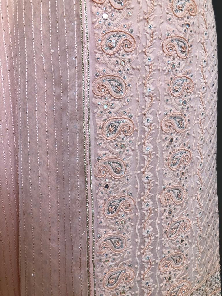 Georgette Embroidered Semi-Stitched Suit