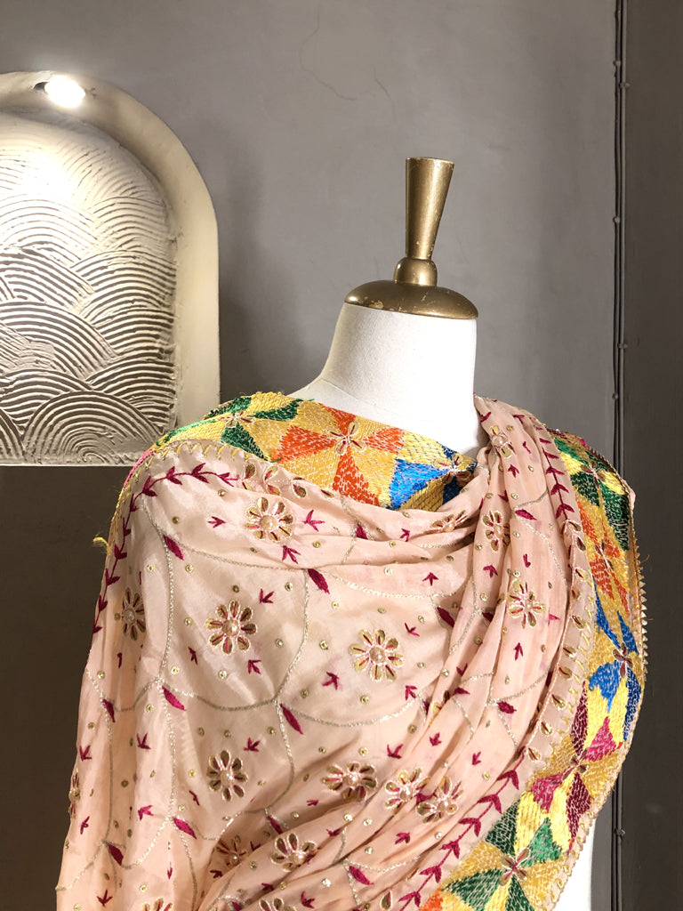 Phulkari Dupatta with Gotta Patti