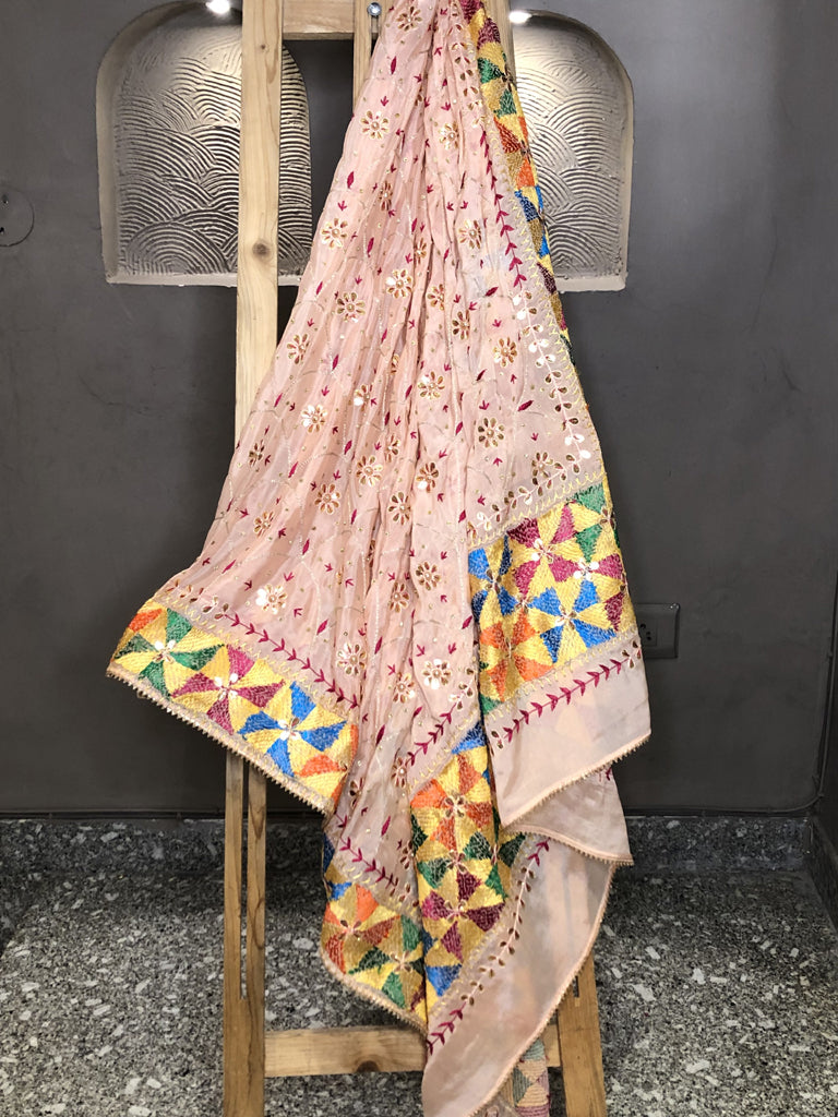 Phulkari Dupatta with Gotta Patti