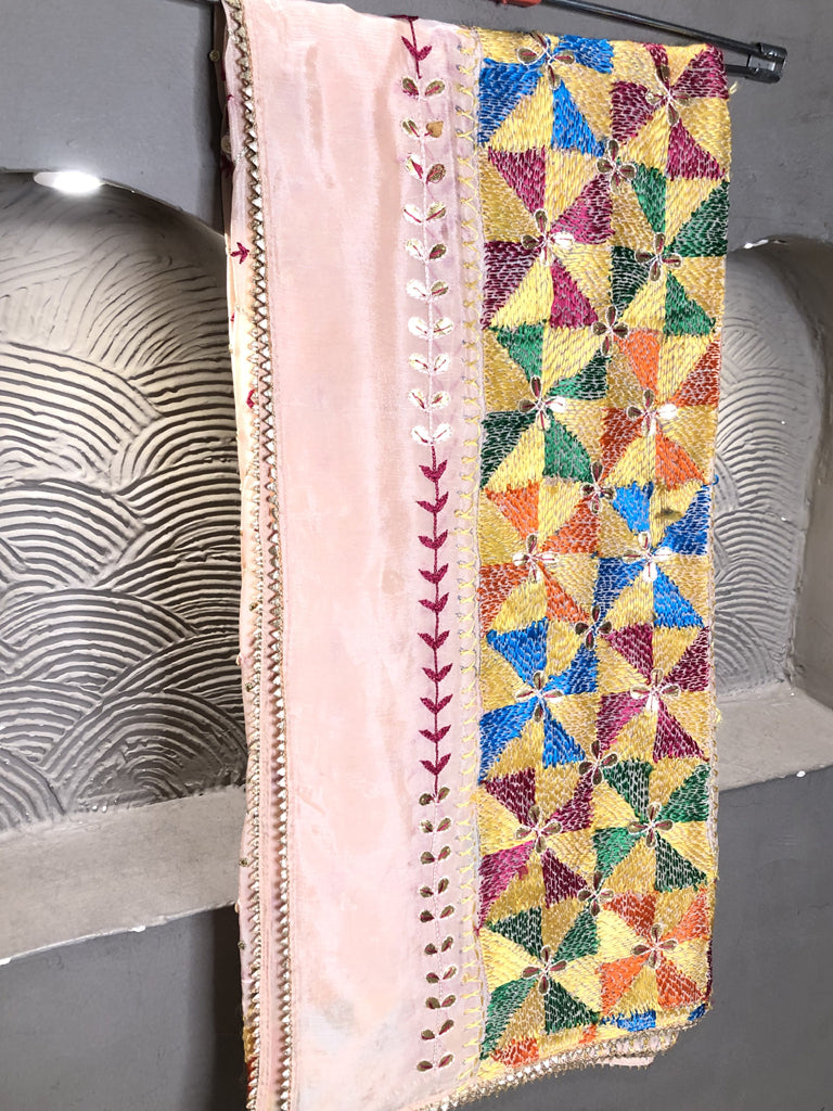 Phulkari Dupatta with Gotta Patti
