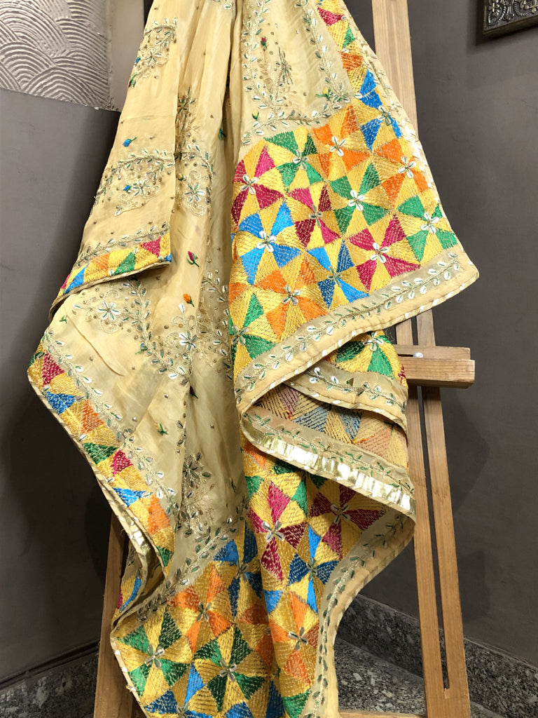 Phulkari Dupatta With Gotta Patti