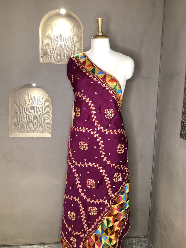 Phulkari Dupatta With Gotta Patti
