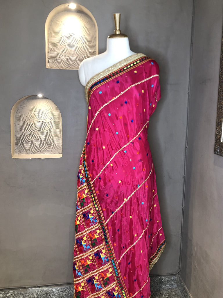 Phulkari Dupatta With Gotta