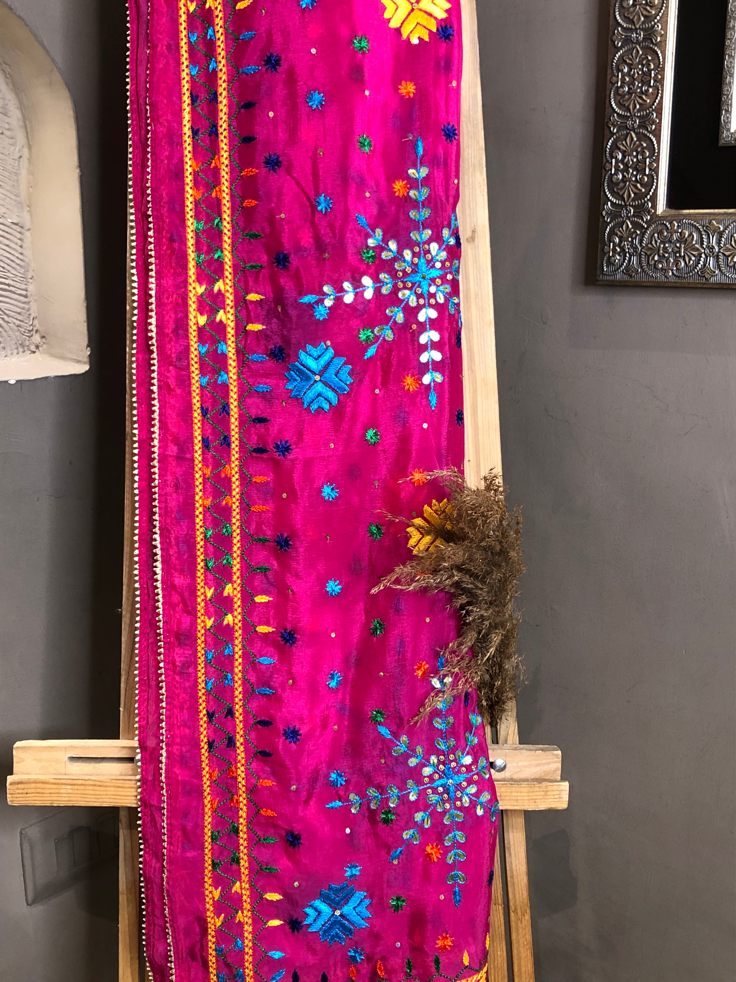 Phulkari Dupatta With Gotta Patti
