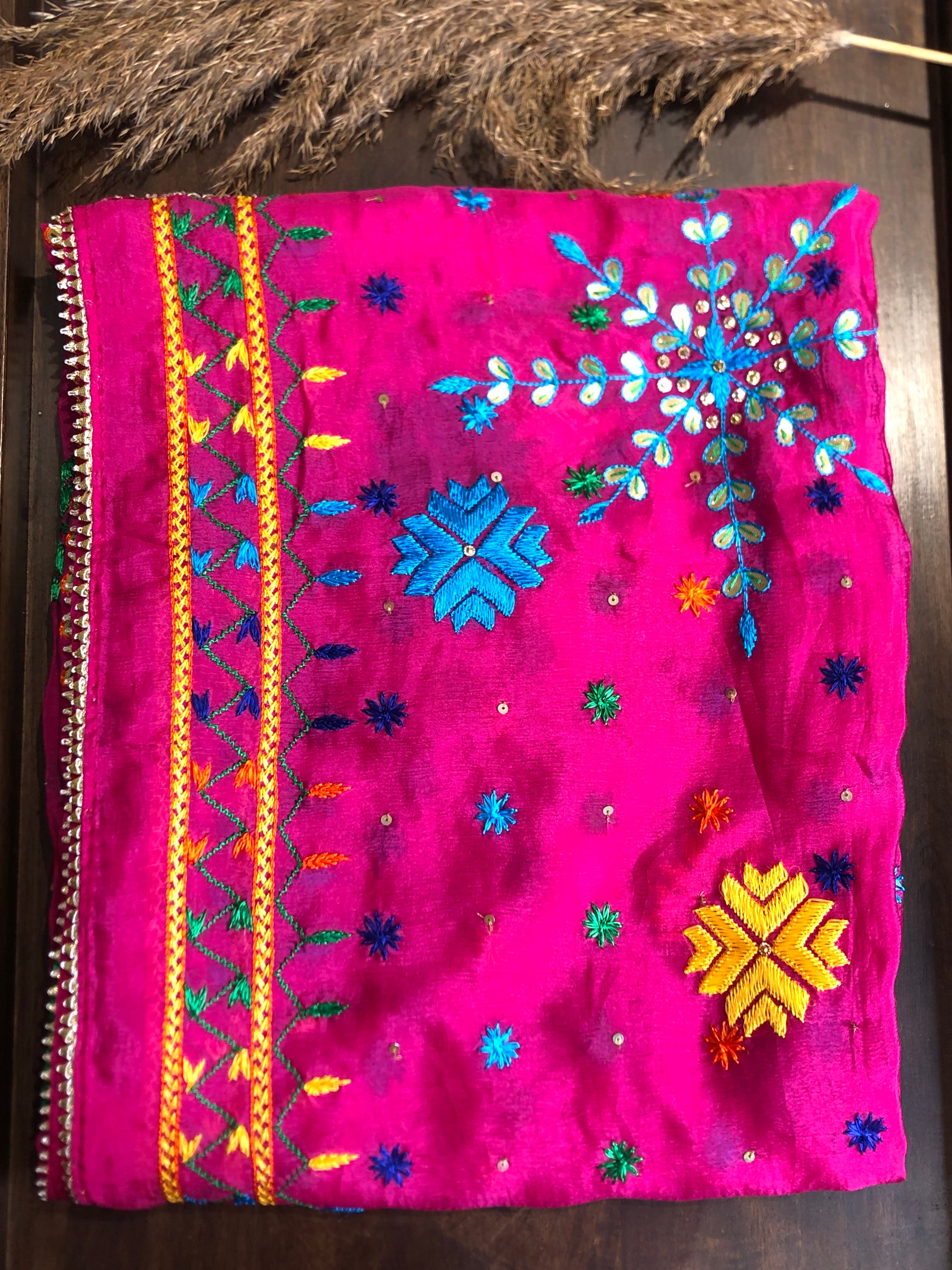 Phulkari Dupatta With Gotta Patti