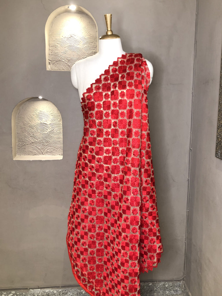Organza Phulkari Dupatta