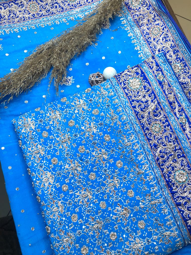 Crepe Embroidered Unstitch Suit