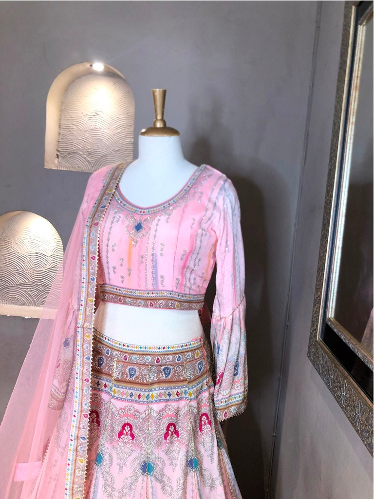 Crop Top With Lehenga