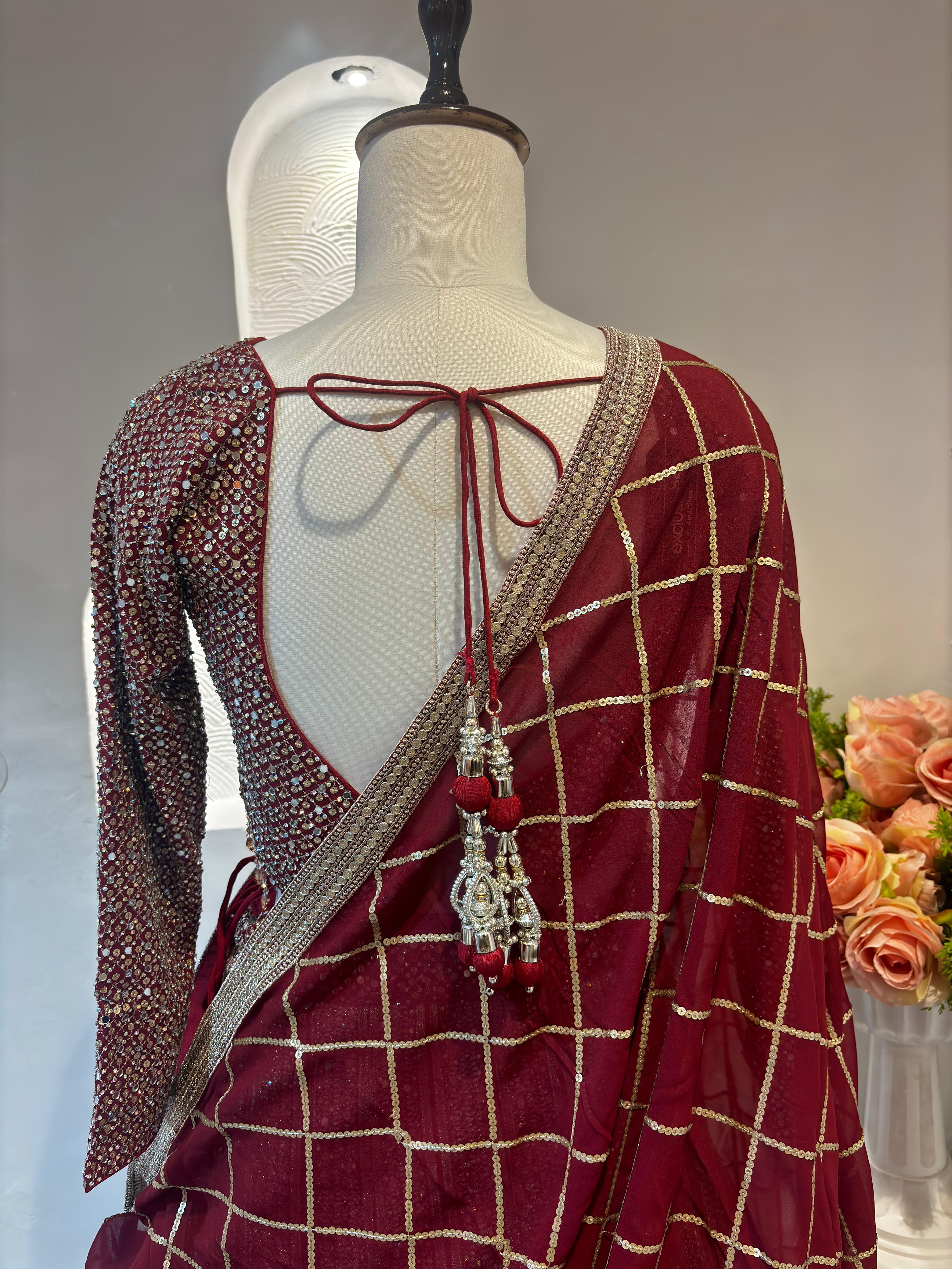 Zari Velvet Lehenga