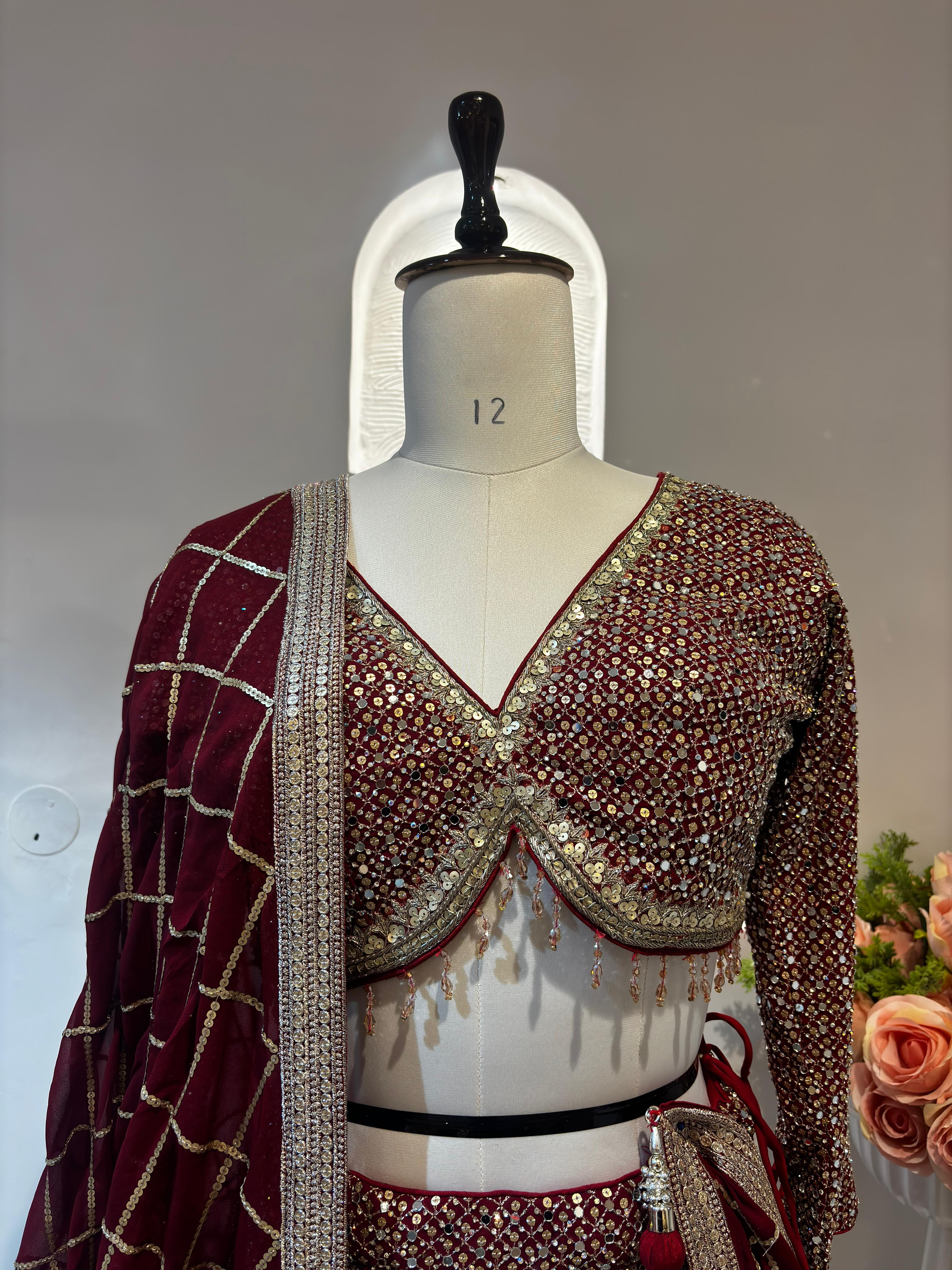 Zari Velvet Lehenga
