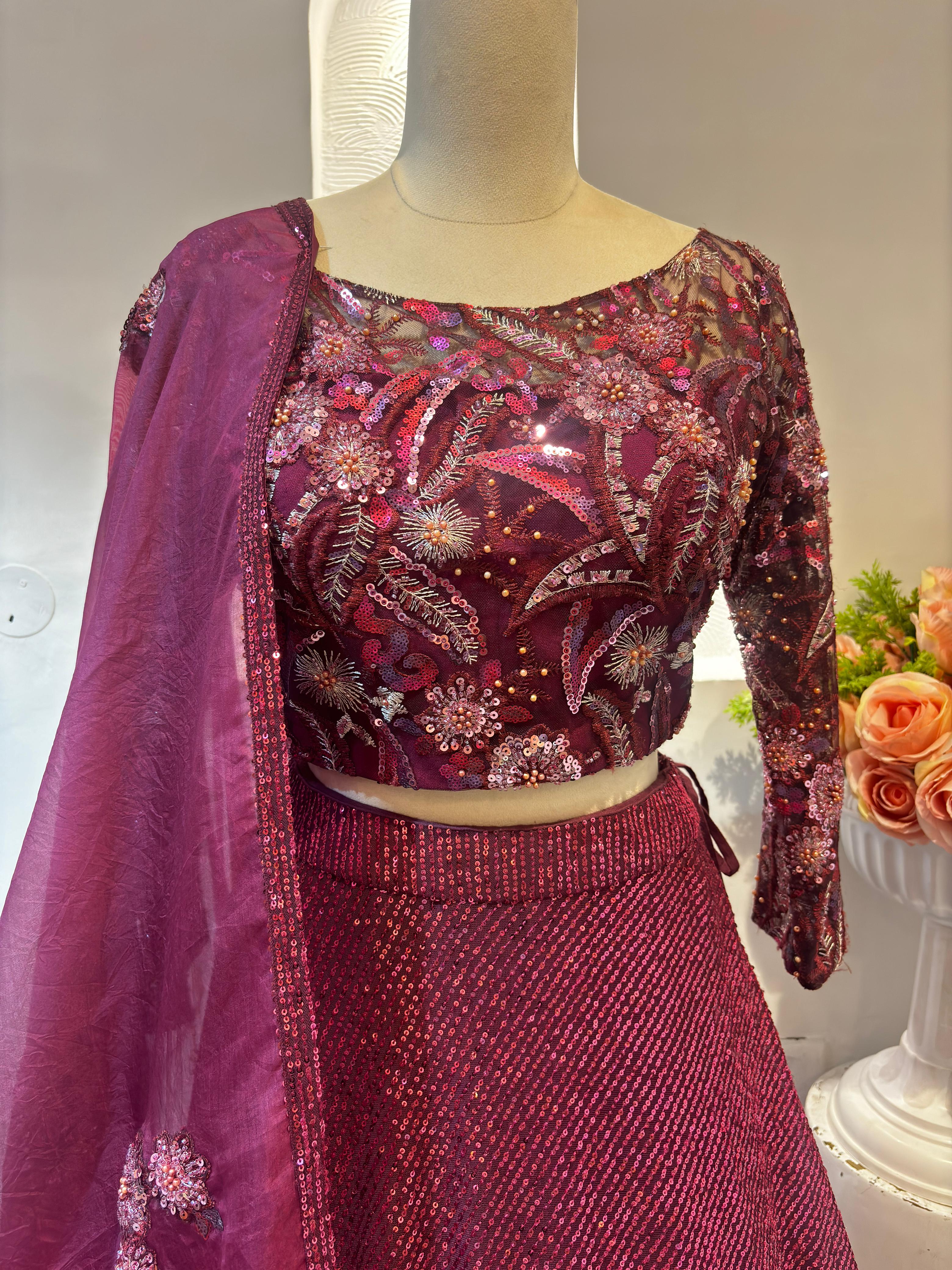 Embroidered Sequin Lehenga
