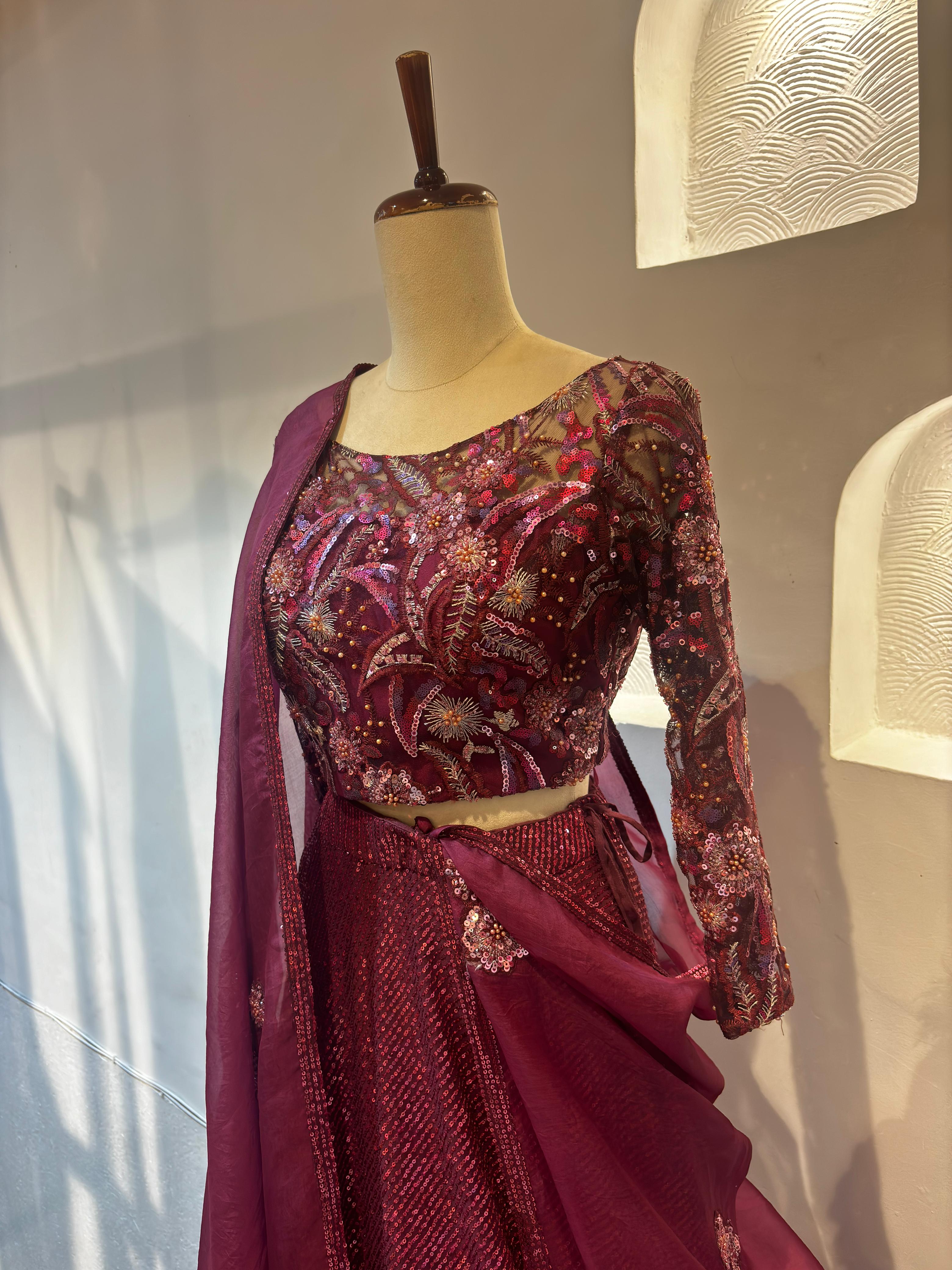 Embroidered Sequin Lehenga