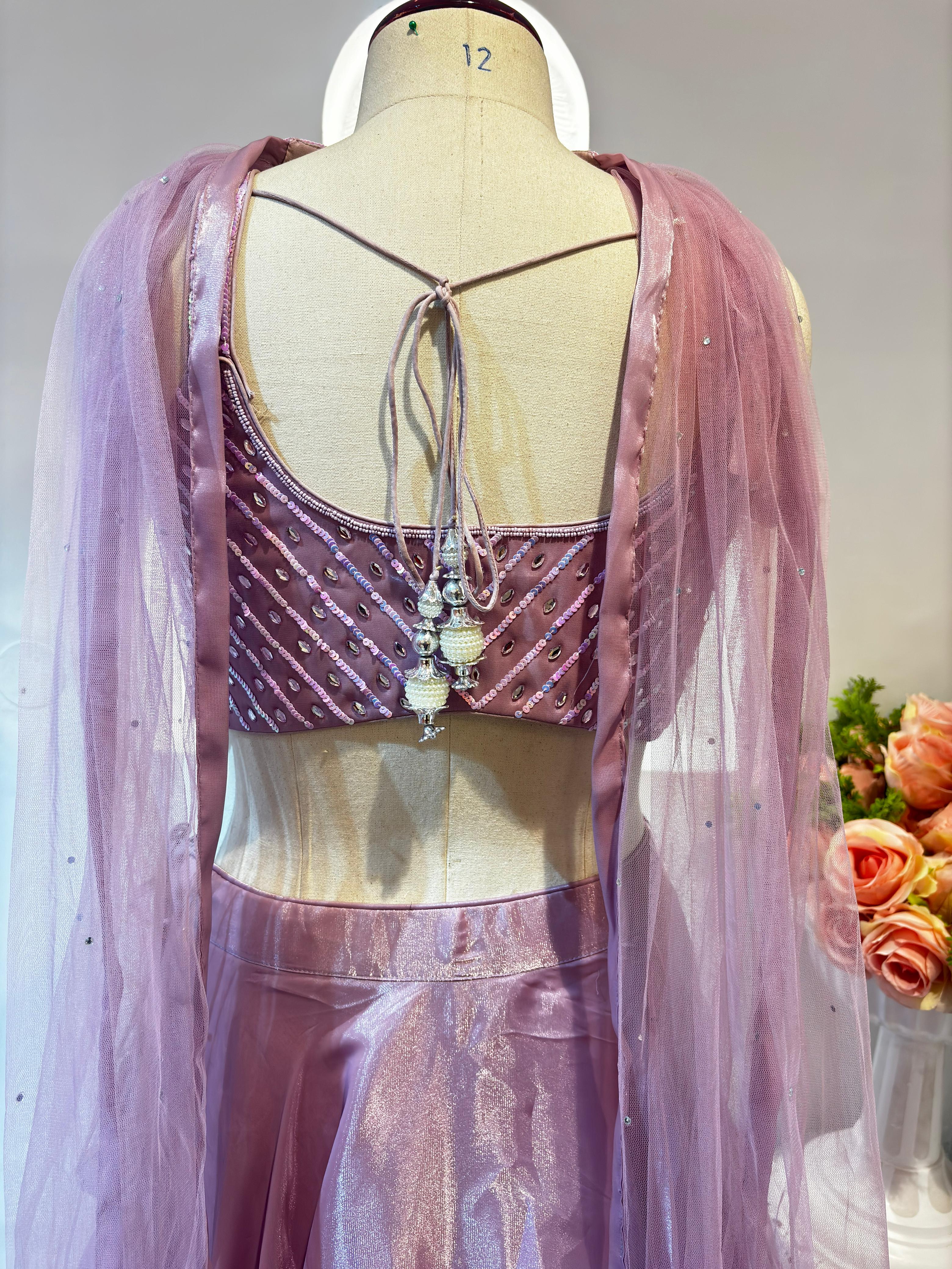 Iridescent Lilac Lehenga