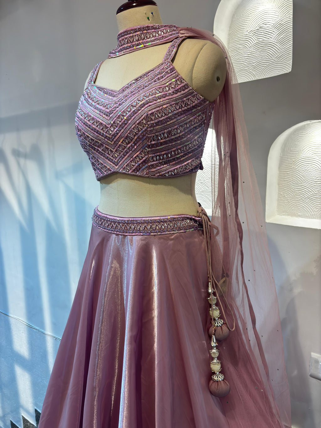 Iridescent Lilac Lehenga