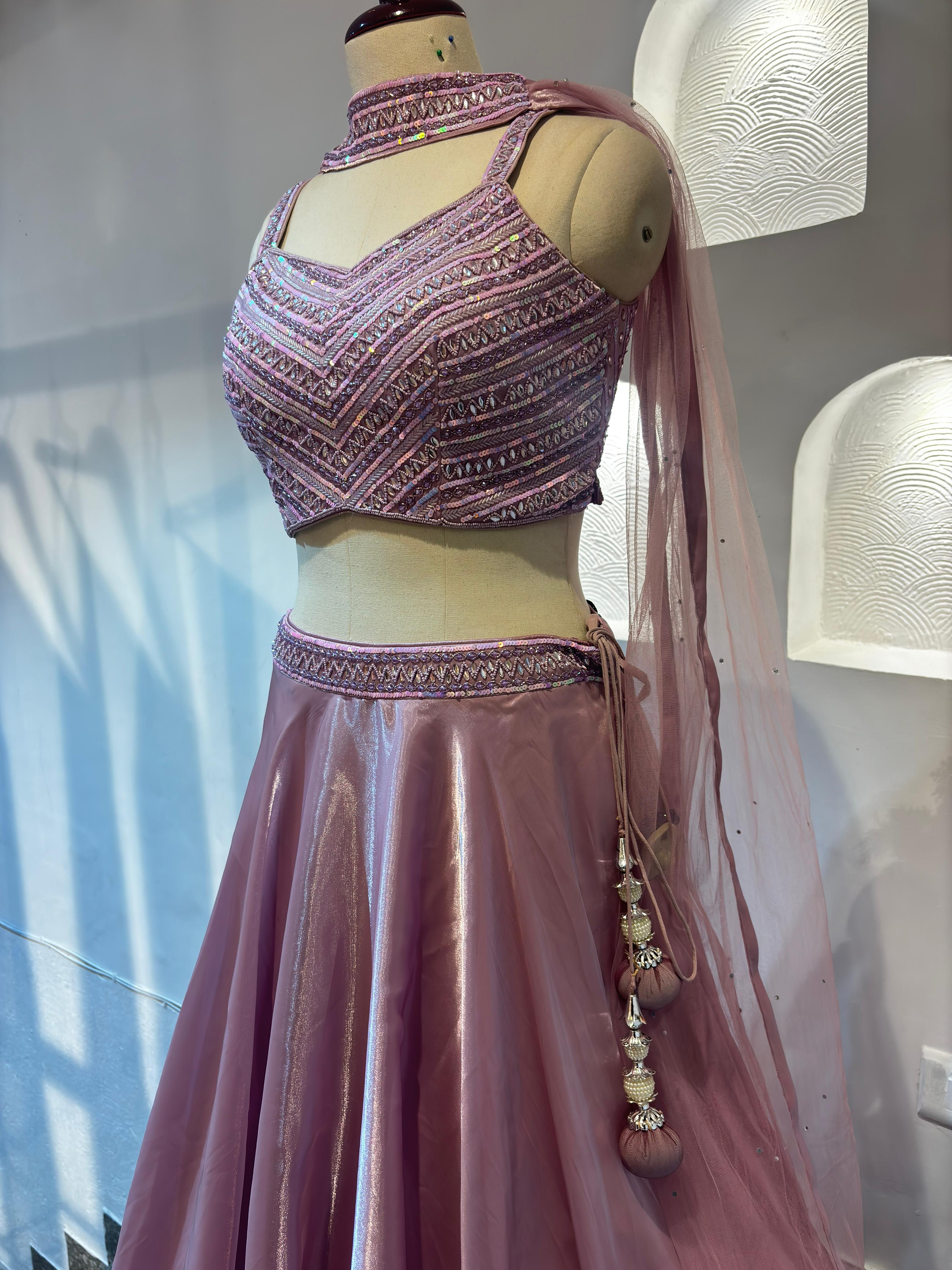 Iridescent Lilac Lehenga
